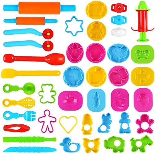 3 otters Play Dough Tools Set for Kids, 39PCS Playdough Accessories  Includes Colorful Cutters, Rollers & Play Accessories, Various Molds for  Creative Dough Cutting, Easter Party Favors good quality
